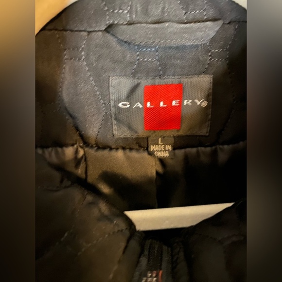 Gallery Womens Lined Midweight Quilted Jacket, Black, Size Large - Picture 3 of 6